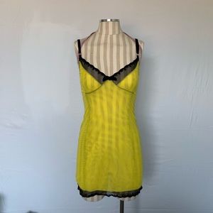Designer Neon Yellow Slip/Dress